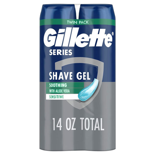 Uniites™, Gillette Series 3X Action Shave Gel, Sensitive Twin Pack, 7 Oz (Pack of 2) Packaging may vary, $6.91