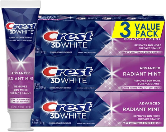 UniitesMarketplace.com™ Crest 3D White Toothpaste Radiant Mint, 3.8 Oz (Pack of 3), $12.91