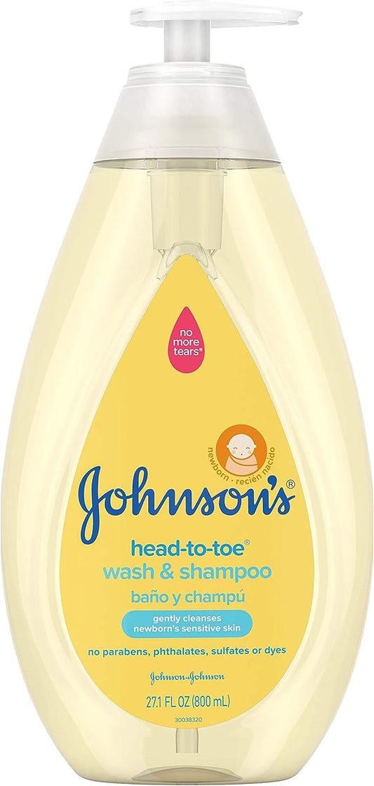 Uniites™, Johnson's Head-To-Toe Gentle Tear-Free Baby & Newborn Wash & Shampoo, Sulfate-, Paraben- Phthalate- & Dye-Free, Hypoallergenic Wash for Sensitive Skin & Hair, 3 x 16.9 fl. Oz,  $7.91