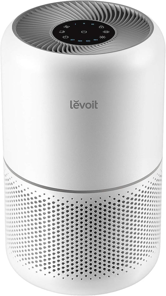 Uniites™, LEVOIT Air Purifier for Home Allergies Pets Hair in Bedroom, Covers Up to 1095 Sq.Foot Powered by 45W High Torque Motor, 3-in-1 Filter, Remove Dust Smoke Pollutants Odor, Core 300 / Core300-P, White,  $91.91