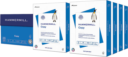 Uniites™  Hammermill Printer Paper, 20 Lb Copy Paper, 8.5 x 11 - 8 Ream (4,000 Sheets) - 92 Bright, Made in the USA $70.91