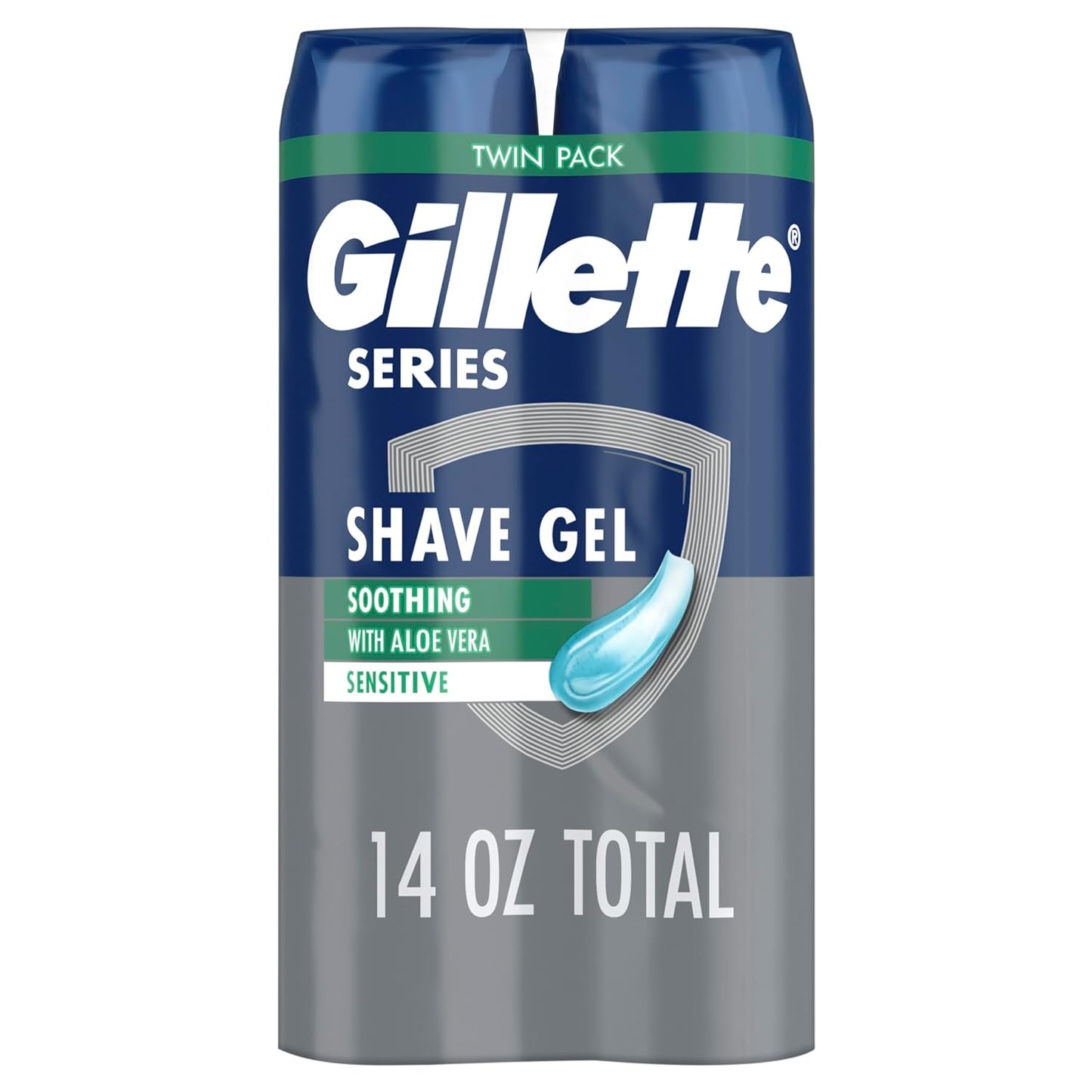 Uniites™, Gillette Series 3X Action Shave Gel, Sensitive Twin Pack, 7 Oz (Pack of 2) Packaging may vary, $6.91