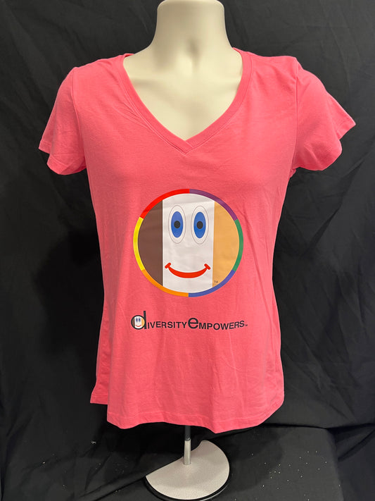 Uniites™, dewi Brand Logo Rainbow Edition, Women's Next Level Brand, Pink, V-neck, L,  $9.91