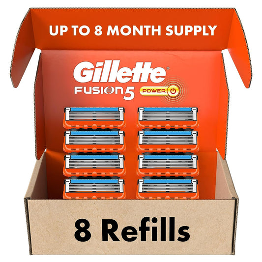 Uniites™, Gillette Fusion5 Power Razor Blade Refills, 8 Count, Lubrastrip for a More Comfortable Shave for Men $29.91