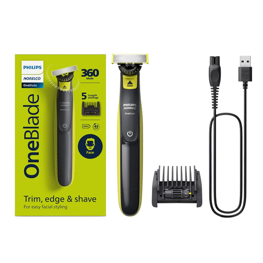 Uniites™, Philips Norelco OneBlade 360 Face Hybrid Electric Trimmer and Shaver, Frustration Free Packaging, QP2724/90 $39.91