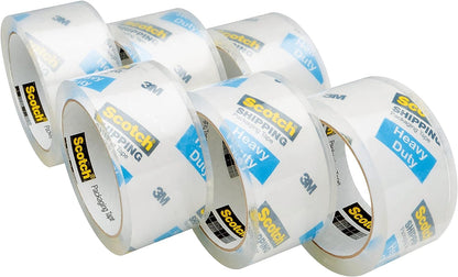 Uniites™ Scotch Heavy Duty Shipping Packing Tape, Clear, Shipping and Packaging Supplies, 1.88 in. x 54.6 yd., 6 Tape Rolls $24.91