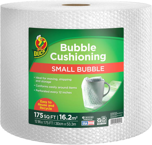 UniitesMarketplace.com™ 175 FT Duck Brand Bubble Cushioning Wrap for Moving, Shipping & Mailing - Extra Protection Packaging with Perforated 12 IN Rolls $25.91