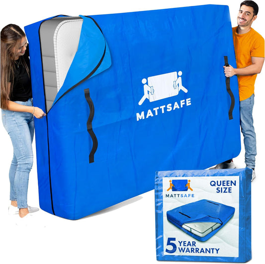 Uniites™ MattSafe Mattress Bags for Moving and Storage (Queen Size) - Mattress Cover for Moving - Heavy Duty, 8 Handles and Strong Zipper Closure - Mattress Storage Bag, Moving Supplies & Moving Bag $38.91