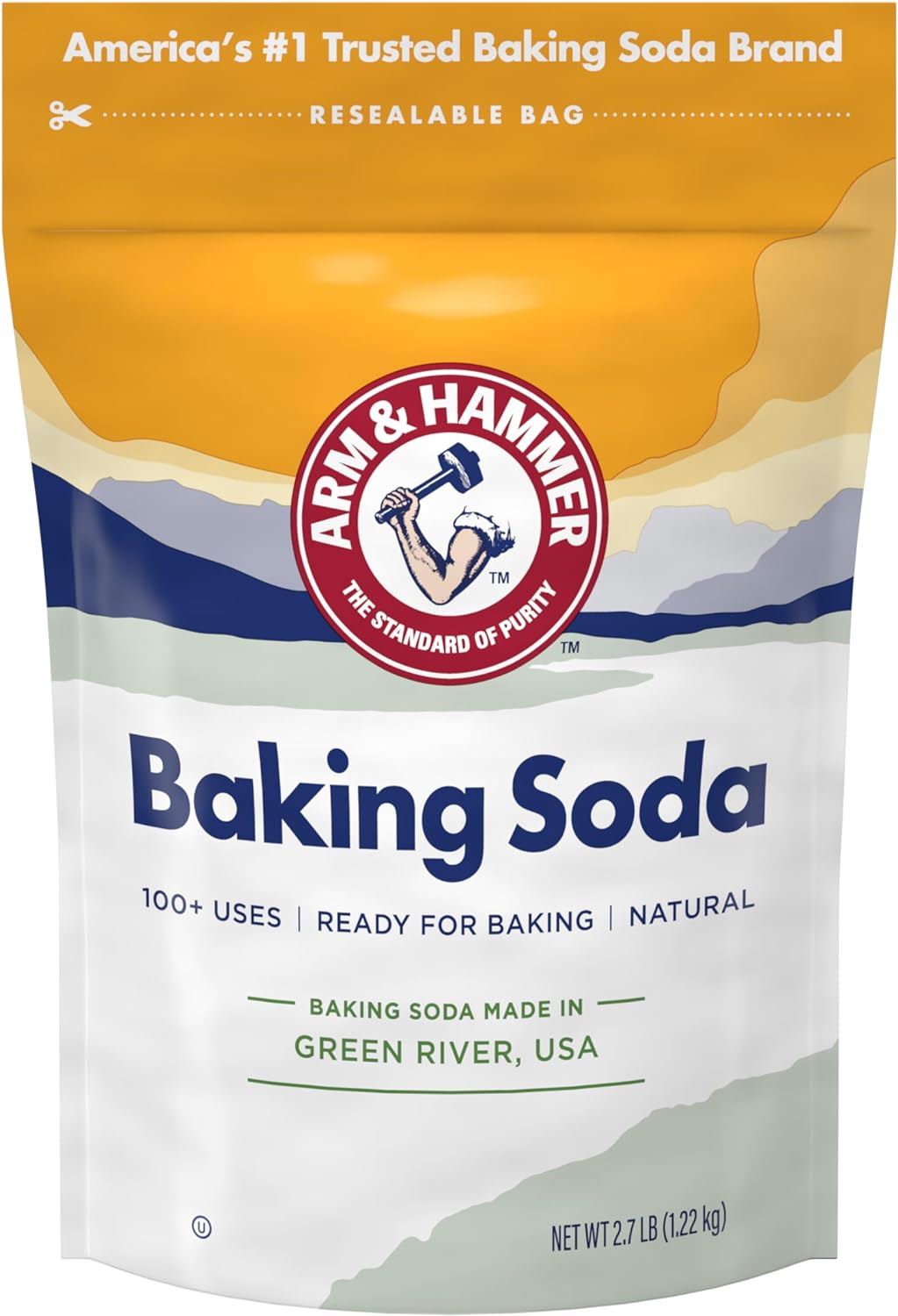 Uniites™ ARM & HAMMER Baking Soda Made in USA, Ideal for Baking, Pure & Natural, 2.7lb Bag $7.91