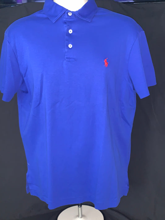 Uniites™, Polo Brand, Mens Like New Golf Shirt, Blue, Large, $19.91
