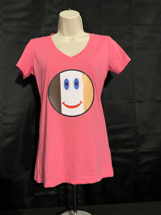 Uniites™, dewi Brand Logo, V-neck, Women's, Pink, T-shirt, XL,  $9.91