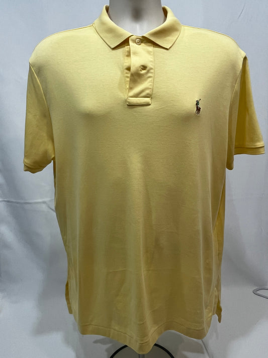 Polo Golf Mens Shirt - FREE Gift by Uniites.com™, Yellow, Used Mens Golf Shirt, Size Large, $0.00
