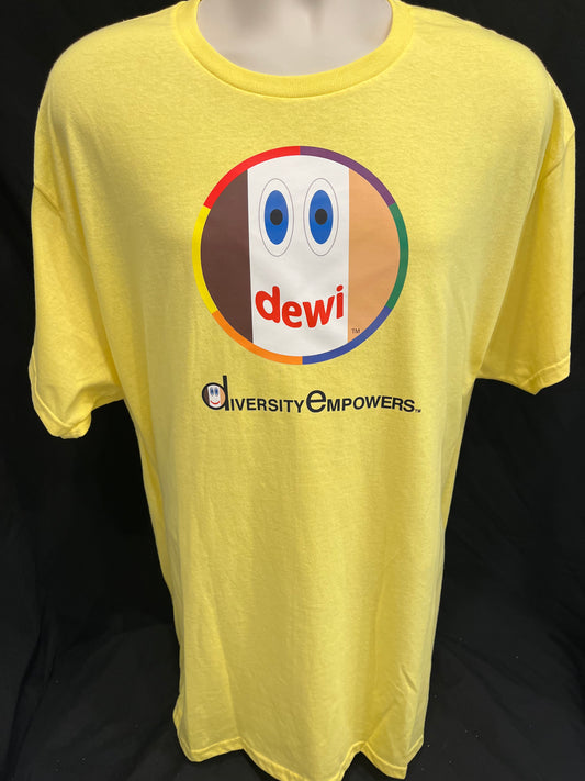 Uniites™, dewi Brands Logo Rainbow Edition, Yellow, Unisex, T-shirt, XL,  $9.91