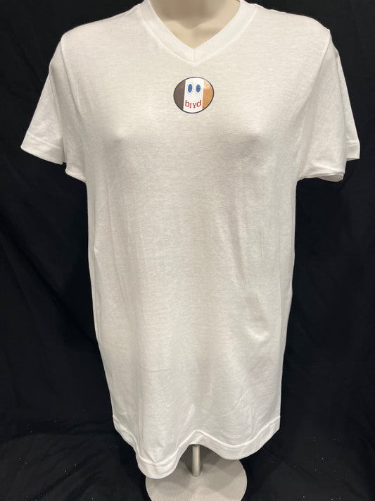 Uniites™, BIYD Foundation Logo, Women’s, White, Unisex, V-neck, T-shirt, XS,  $9.91