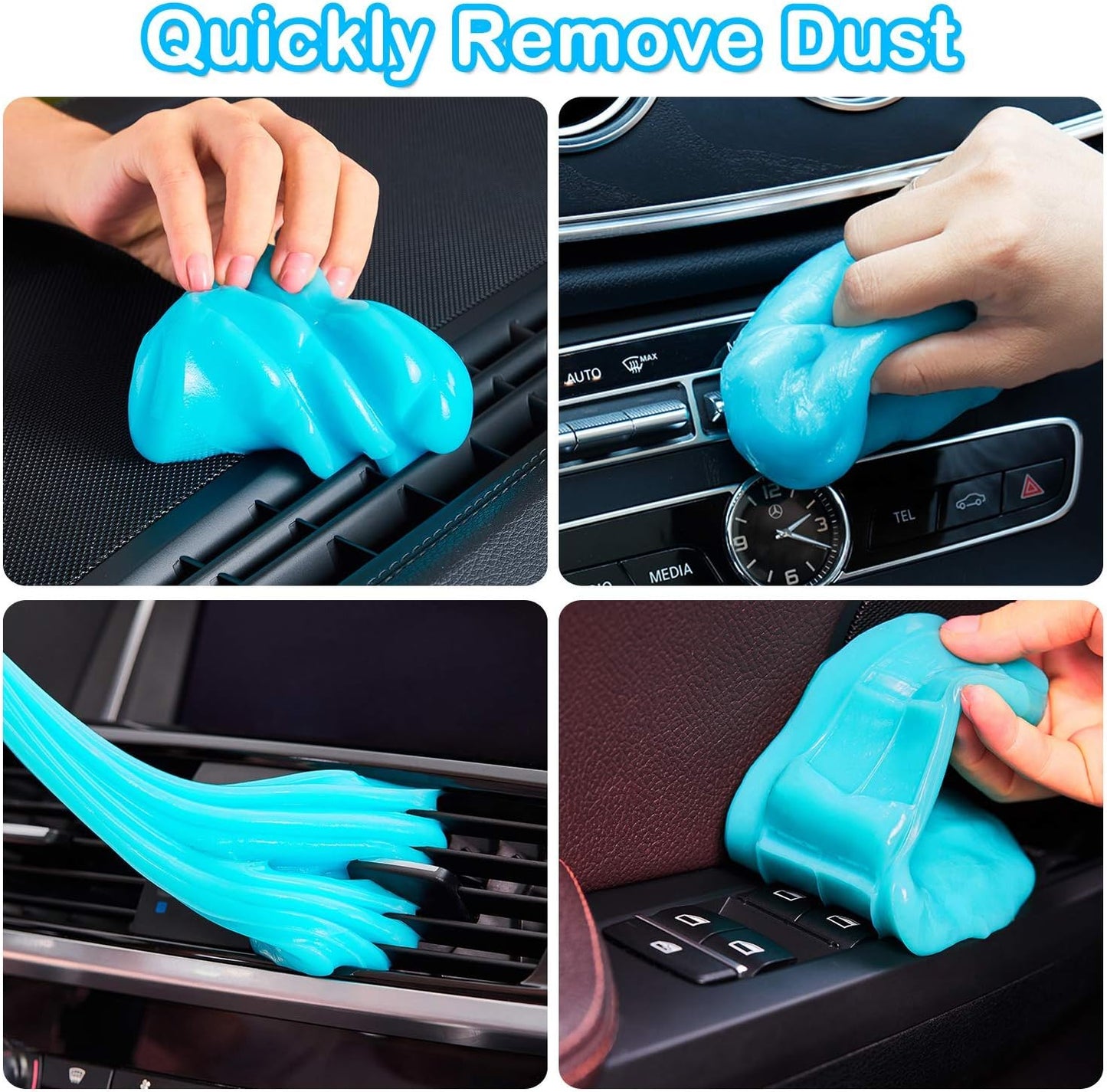 UniitesMarketplace.com™, PULIDIKI Car Cleaning Gel Kit Universal Detailing Automotive Dust Car Crevice Cleaner Slime Auto Air Vent Interior Detail Removal for Car Putty Cleaning Keyboard Cleaner Car Accessories Blue, $6.91