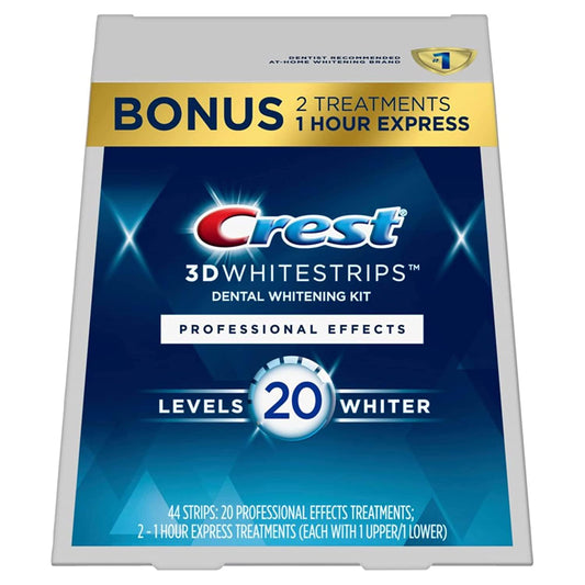 UniitesMarketplace.com™ Crest 3D Whitestrips, Professional Effects, Teeth Whitening Strip Kit, 44 Strips (22 Count Pack) $49.91