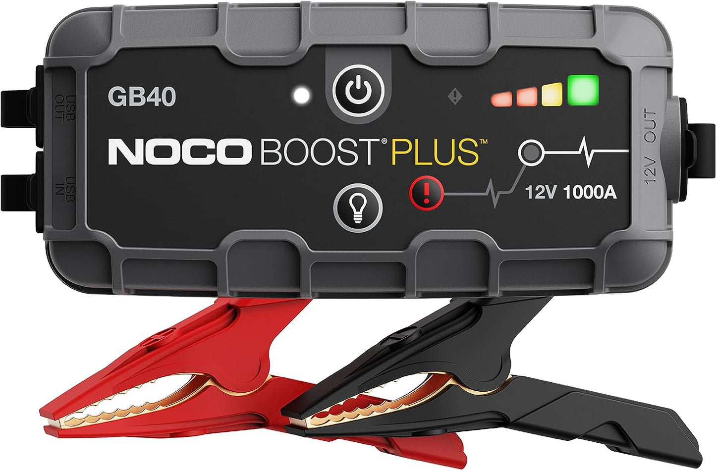 UniitesMarketplace.com™, NOCO Boost Plus GB40 1000A UltraSafe Car Battery Jump Starter, 12V Battery Pack, Battery Booster, Jump Box, Portable Charger and Jumper Cables for 6.0L Gasoline and 3.0L Diesel Engines, $99.91