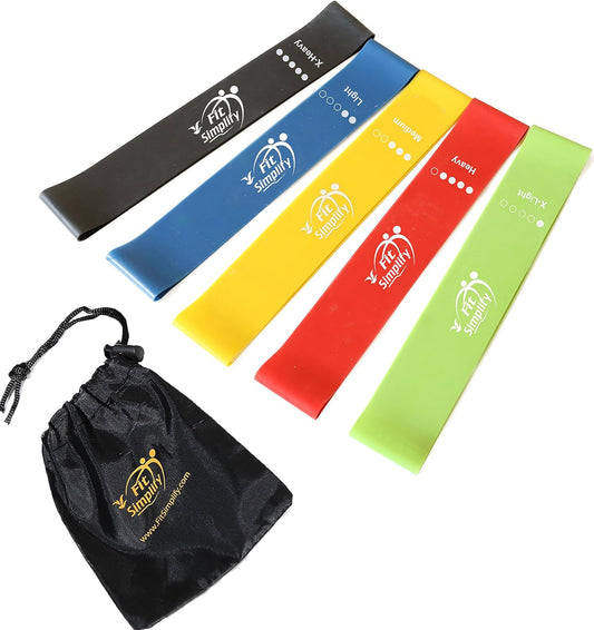 Uniites™, Fit Simplify Resistance Loop Exercise Bands with Instruction Guide and Carry Bag, Set of 5,  $14.91