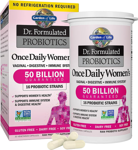 Uniites™, Dr. Formulated Probiotics for Women & Prebiotics, 50 Billion CFU for Women’s Daily Digestive Vaginal & Immune Health, Garden of Life 16 Probiotic Strains Shelf Stable No Gluten Dairy Soy, 30 Capsules,  $43.91