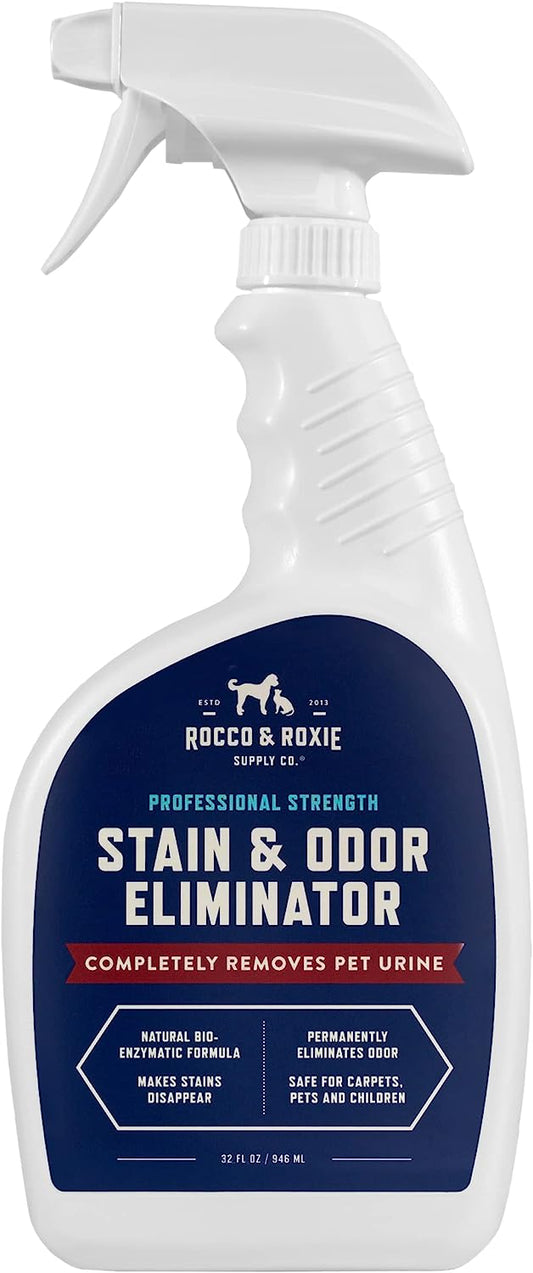 UniitesMarketplace.com™ Rocco & Roxie Stain & Odor Eliminator for Strong Odor - Enzyme Pet Odor Eliminator for Home - Carpet Stain Remover for Cats and Dog Pee - Enzymatic Cat Urine Destroyer - Carpet Cleaner Spray,  $19.91