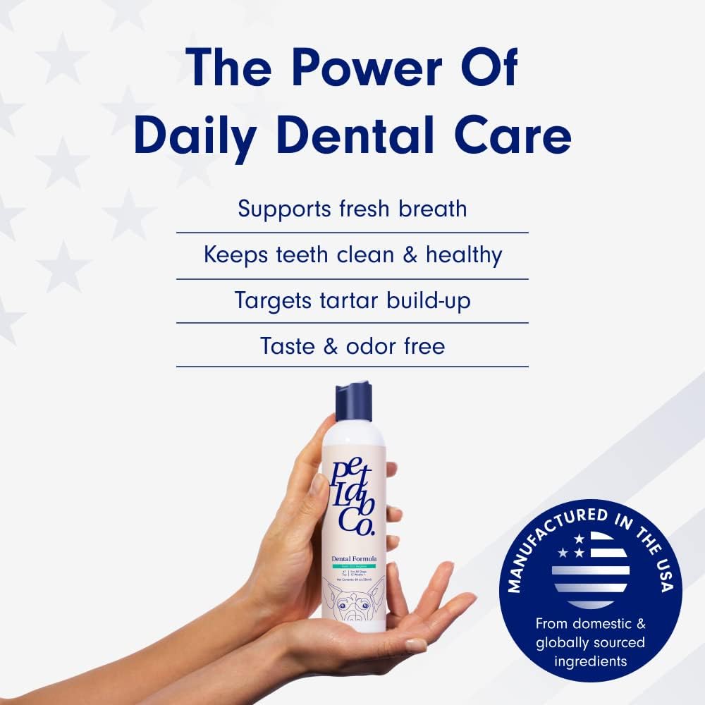 UniitesMarketplace.com™ Petlab Co. Dog Dental Formula - Keep Dog Breath Fresh and Teeth Clean - Supports Gum Health - Water Additive Dental Care Targets Tartar,  $35.91